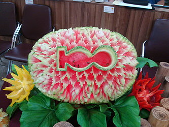 果雕作品-建國百年LOGO