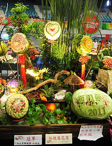 西瓜果雕社會組冠軍