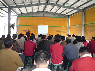 張汶肇助理研究員向學員介紹文旦栽培產業現況