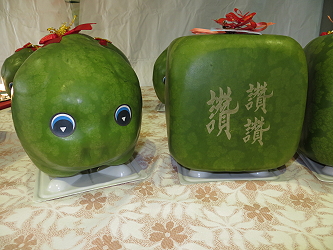 記者會造型西瓜產品展示