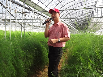 曾厚欽先生講解設施籚筍栽培