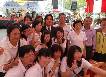 市長賴清德在活動第二天出席，代言宣傳臺南在地胡麻