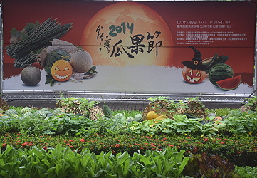 舞台區瓜果蔬菜造景佈置