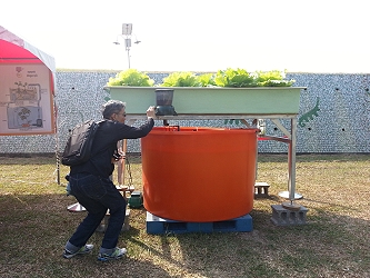 本場積極研發的魚菜共生系統，亦在展示行列中 