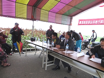 示範田周武勇農友分享其栽培管理心得