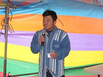 合作示範農友丁建仁先生說明栽培管理方式