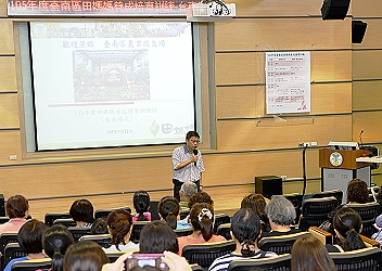 王仕賢場長在開訓時期待學員們上完課能為健康加分，為食安把關！