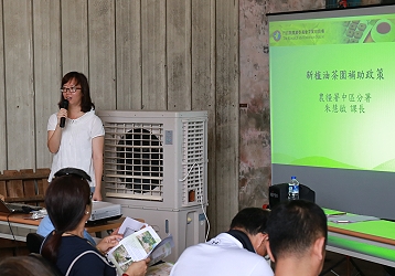 農糧署中區分署朱慧敏課長說明轉作油茶補助相關政策