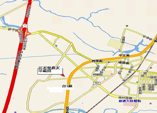 水稻合理化施肥田間成果觀摩會位置圖