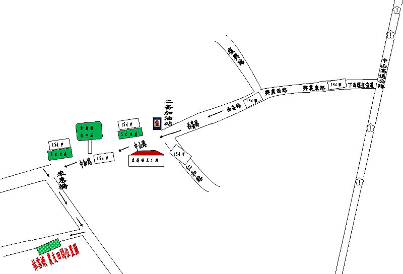 水稻合理化施肥田間成果觀摩會位置圖