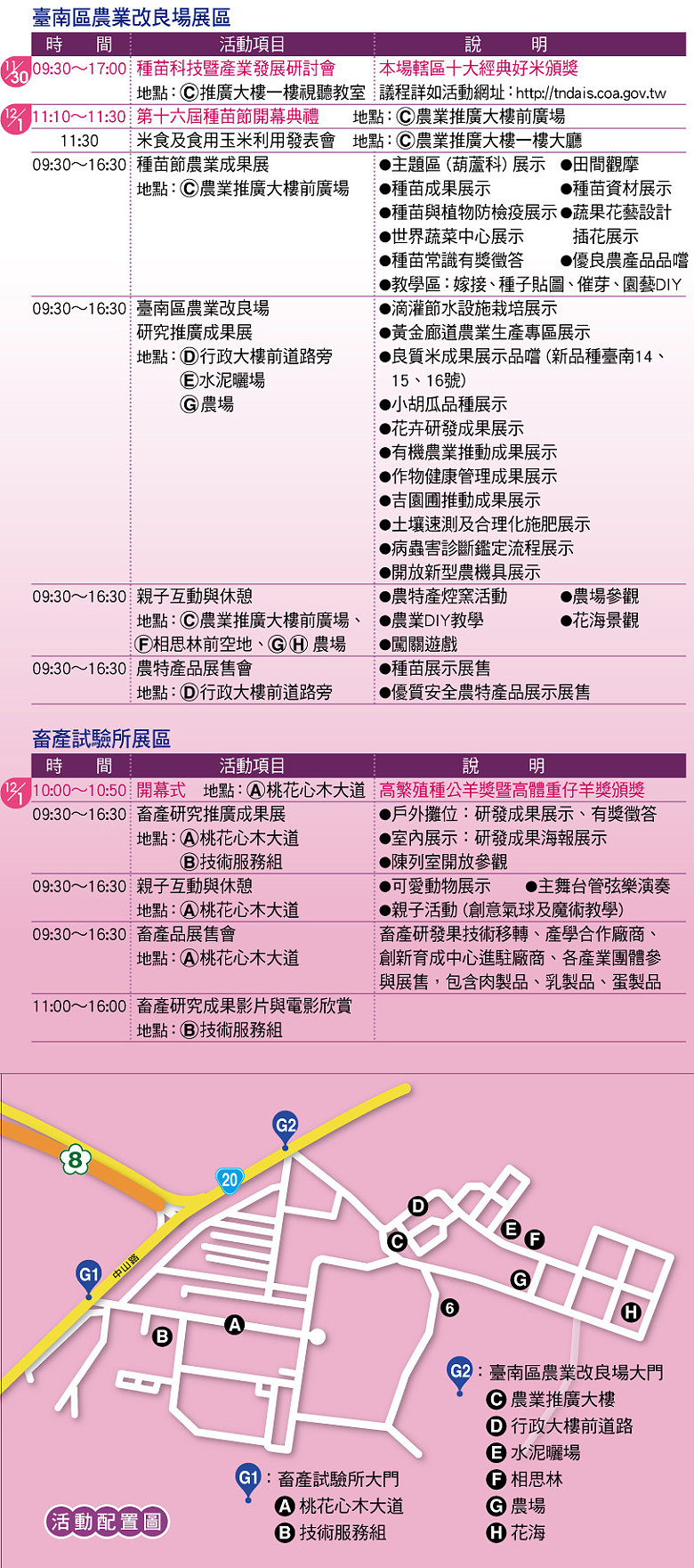 開放日活動議程