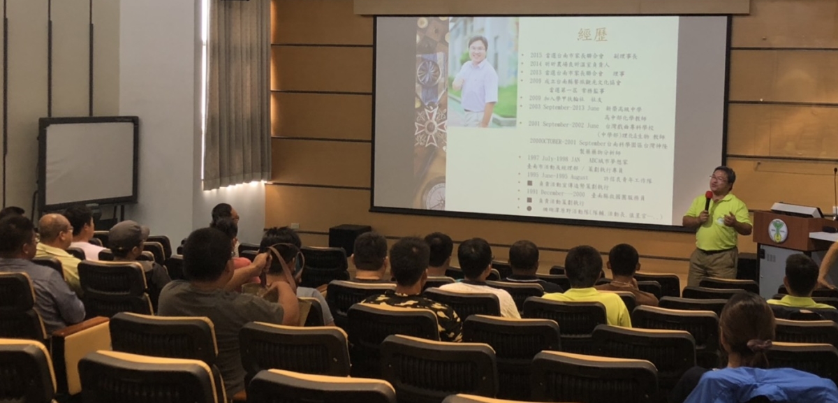 青農聯誼會學甲分會賴建良會長講授「跨行從農經驗分享」主題
