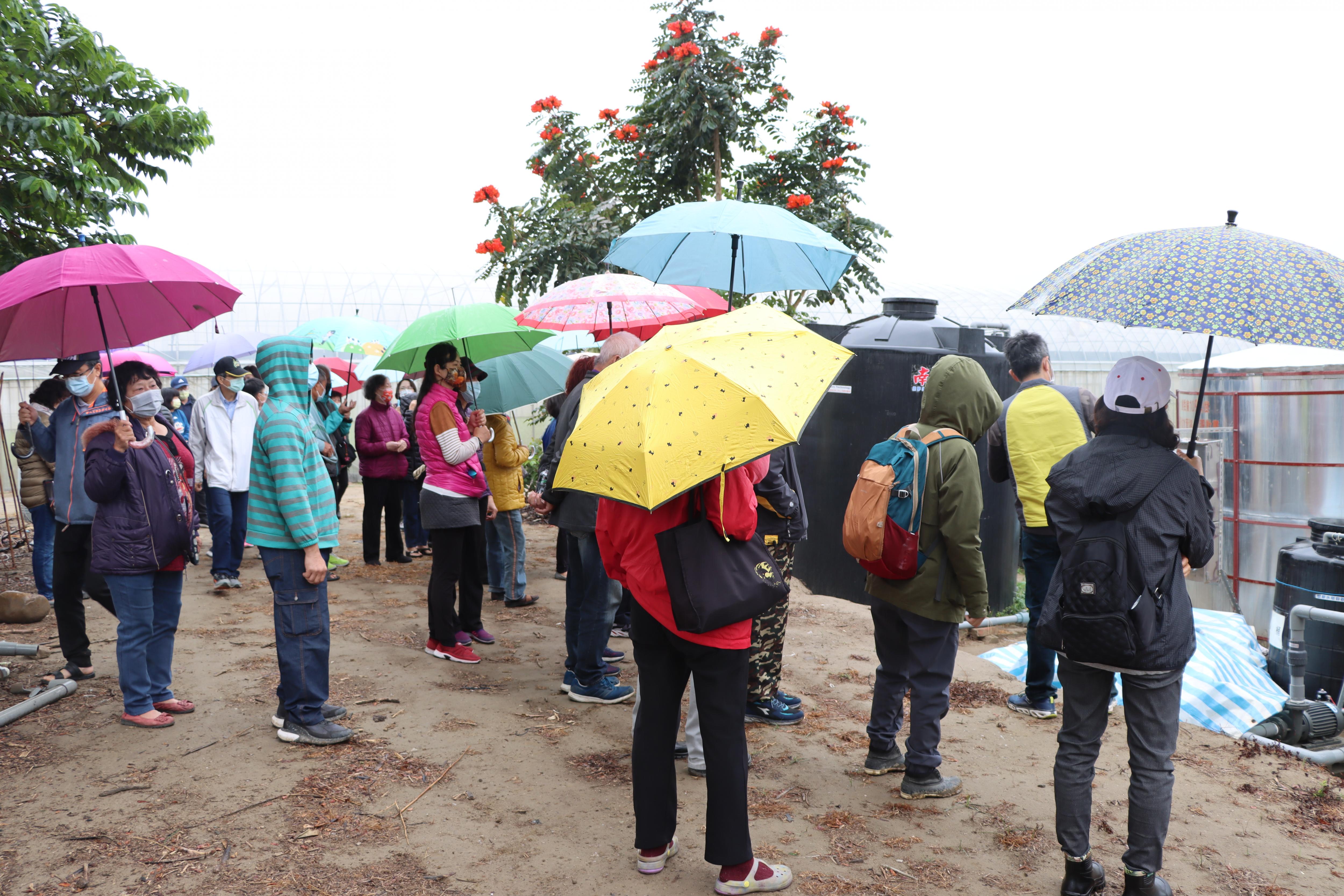 實地觀摩滴灌設備情形