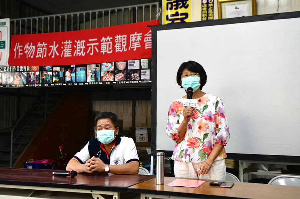楊宏瑛場長說明灌溉節水的重要性