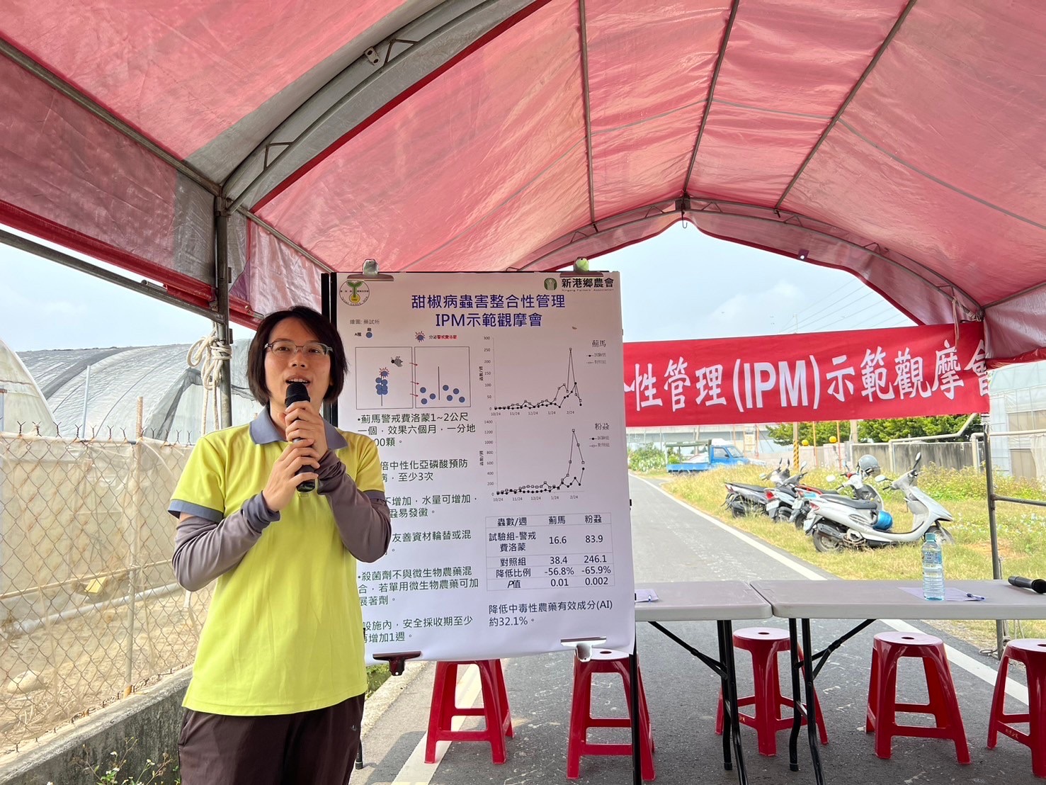 黃秀雯助研員說明病蟲害整合性管理