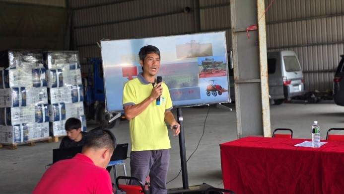 本場郭明池助理研究員介紹「蔬菜類作物省工機械」