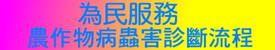 為民服務農作物病蟲害診斷流程